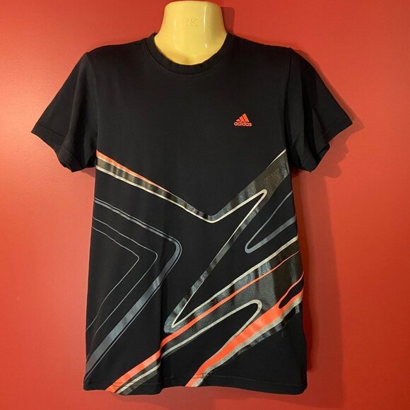 Adidas Men's Climalite Cotton Crewneck Graphic Tee - Size Medium - Picture 1 of 3